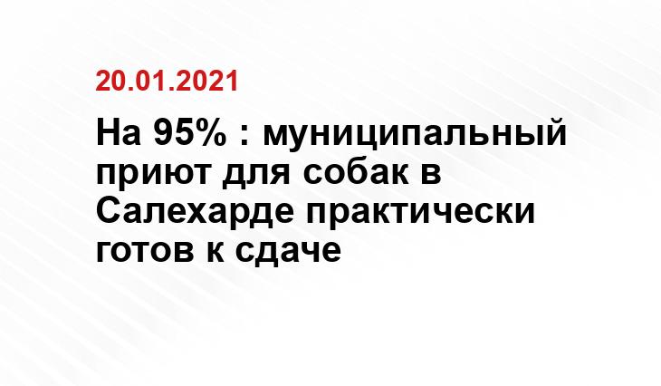 На 95% : муниципальный приют для собак в Салехарде практически готов к сдаче bel-pobeda.ru
